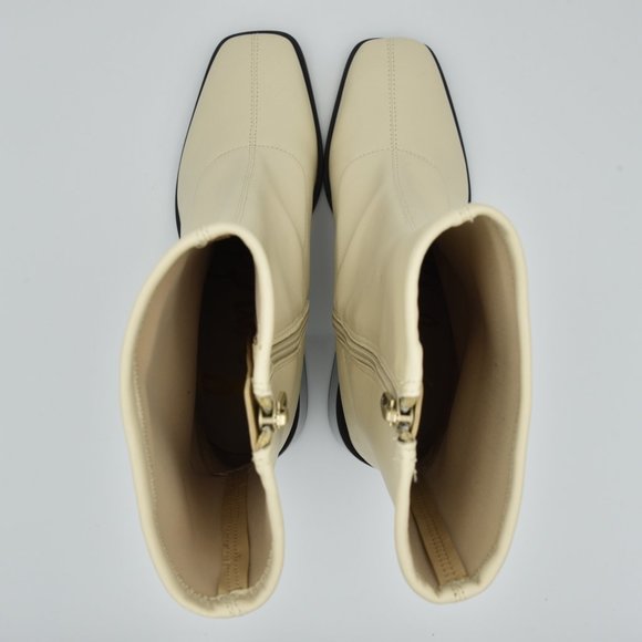 Sam Edelman Wells Zip-Up Block Heel Fashion Boots, Modern Ivory, Women's Size 10 - Picture 8 of 16